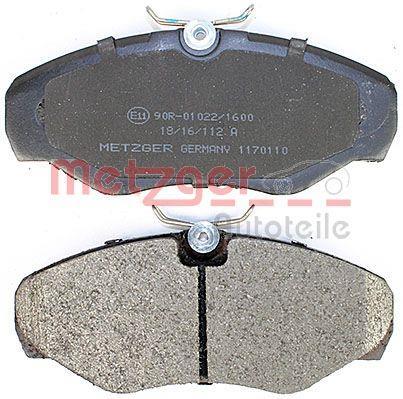 Jeu de 4 plaquettes de frein METZGER ref. 1170110
